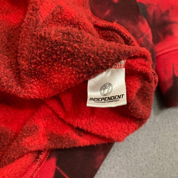 Brooklyn Projects Slipknot Tie Dye Hoodie Men's Small Red Pullover Made in USA - Picture 6 of 10